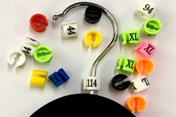 velikostní značení<br>na ramínka