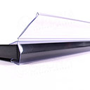 Cenovková lišta sklopná 40 x 663 mm, na polici 16-21 mm, transparentní