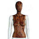 Figurína dámská WOOD 310, matná bílá, dřevěný dekor