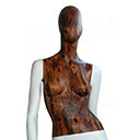 Figurína dámská WOOD 311, matná bílá, dřevěný dekor