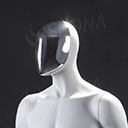 Figurína pánská CHROM 301, bílá matná, maska chrom