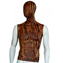 Figurína pánská WOOD 311, bílá matná, dřevěný dekor
