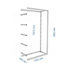 BIGSHOP KIT 08E, 1022 x 442 x 1850 x 182,5 mm, matná bílá