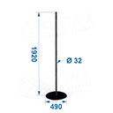 ROUND, stojina samostojná, výška 1920 mm, bílá