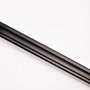 SLAT insert / lišta do drážky, profil T, hliník 0,85 mm, délka 120 cm, zakulacený, černý