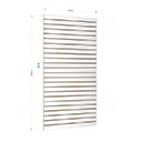 SLAT drážkový panel SLIM 120 x 240 cm, tloušťka 13,8 mm, 23 drážek, rozteč 10 cm, bílý