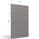 SLAT FIX drážkový panel 120 x 240 cm, 23 drážek, rozteč 10 cm, bez insertů, platina