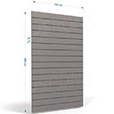 SLAT FIX drážkový panel 120 x 240 cm, 15 drážek, rozteč 15 cm, bez insertů, oboustranně platina