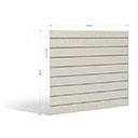 SLAT FIX drážkový panel 120 x 120 cm, 7 drážek, rozteč 15 cm, bez insertů, bílý