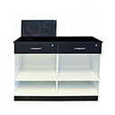 Pult BOX komplet prodejní/pokladní 122 x 93 x 65 cm, levý, bílé + černé LTD