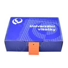 Papírové visačky, typ 3040, 29 x 40 mm, s potiskem, oranžové, 2000 ks