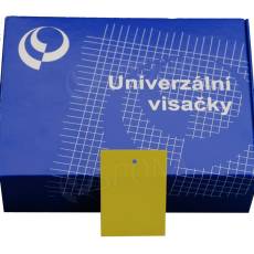 Papírové visačky, typ 4060, 40 x 60 mm, bez potisku, žluté, 1000 ks