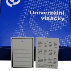 Papírové visačky, typ 5080, 48 x 76 mm, s potiskem a symboly, bílé, 1000 ks