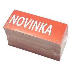 Papírové visačky, typ 50105, 105 x 48 mm, potisk &quot;NOVINKA&quot;, červené, 100 ks