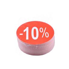Papírové visačky SKONTO, průměr 80 mm, potisk "-10%", červené, 80 ks