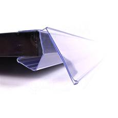 Cenovková lišta sklopná 40 x 1200 mm, na polici 16-21 mm, transparentní