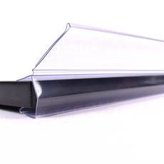 Cenovková lišta sklopná 40 x 1200 mm, na polici 16-21 mm, transparentní