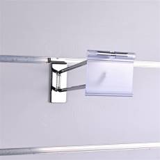 Krátká cenovková kapsa na háček s hrazdou 40 x 60 mm, transparentní