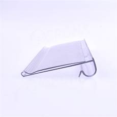 Krátká cenovková kapsa na háček s hrazdou, 40 x 60 mm, průhledná