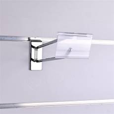 Krátká cenovková kapsa na háček s hrazdou, 40 x 60 mm, průhledná