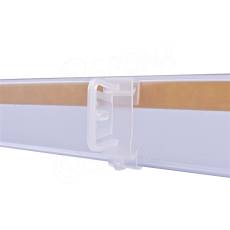 Držák cenovky na cenovkovou lištu do 3 mm, pro cenovku s dírkou 4 mm, transparent