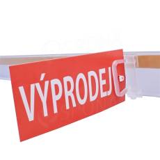 Držák cenovky na cenovkovou lištu do 3 mm, pro cenovku s dírkou 4 mm, transparent