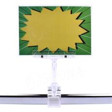 Cenovkový systém MEMO, clip XL s prstem, skřipec do max. průměru 32 mm, transparentní