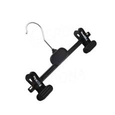 Plastové ramínko se skřipci, typ WDS2, šířka 26 cm, černé, 1 ks