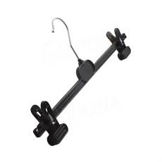 Plastové ramínko se skřipci, typ WDS3, šířka 41 cm, černé, 1 ks