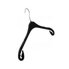 Plastové konfekční ramínko, typ NA38, šířka 38 cm, černé, 1 ks