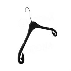 Plastové konfekční ramínko, typ NA43, šířka 43 cm, černá, 1 ks