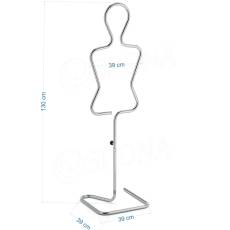 Silueta dívka, chrom