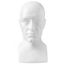 Hlava pánská ALEX plastová, barva bílá