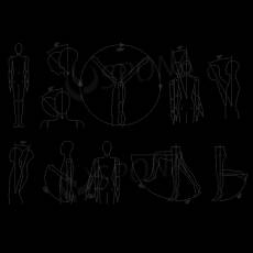 Figurína dámská FLEXIBLE, abstrakt, bílá, plast