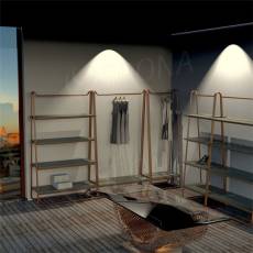 Štendr SVEDESE A, šířka 65 cm, výška 183 cm, včetně držáku police, zlatý