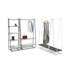 Štendr SVEDESE B, šířka 105 cm, výška 183 cm, včetně držáku police, chrom