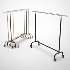 Štendr 1030, výška 160 cm, šířka 150-210 cm, bílá a chrom