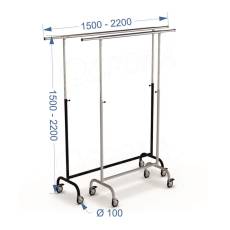 Štendr 1033, výška 140-215 cm, šířka 150-210 cm, antracit a chrom