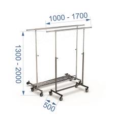 Štendr 1035, skládací, výška 130-200 cm, šířka 100-160 cm, antracit a chrom