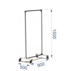 Štendr PRIMO KIT 1B, šířka 90 cm, výška 150 cm, bronz a chrom