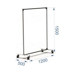 Štendr PRIMO KIT 1C, šířka 120 cm, výška 150 cm, bronz a chrom