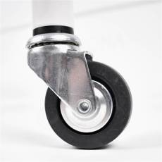 Štendr EOS01C, výška 155 cm, šířka 140 cm, malá kovová kolečka, šedý