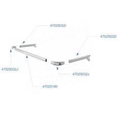 VARIANT U-rampa FLEXI, spoj ABS 67, chrom