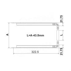 VARIANT U-rampa FLEXI, spoj ABS 65, chrom