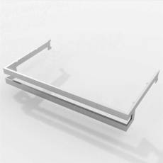 VARIANT rám police s věšákovou tyčí, 663 x 360 mm se skleněnou policí