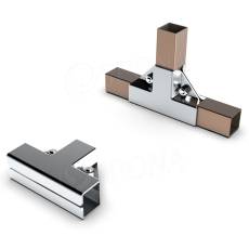 PRIMO 25, spojka vnější třícestná T, chrom