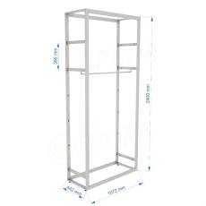 BIGSHOP KIT 04, 1072 x 442 x 2400 x 365 mm, matná bílá