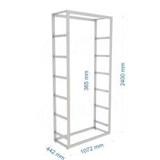 BIGSHOP KIT 05, 1072 x 442 x 2400 x 365 mm, matný lak