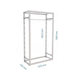 BIGSHOP KIT 07, 1072 x 442 x 1850 x 182,5 mm, matná černá