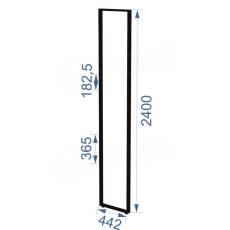 BIGSHOP rám, 442 x 2400 x 182,5/365 mm, matná černá